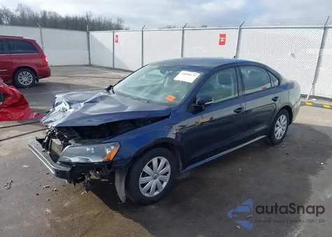 2013 Volkswagen Passat 2.5L S from USA, damaged, VIN 1VWAP7A35DC105393